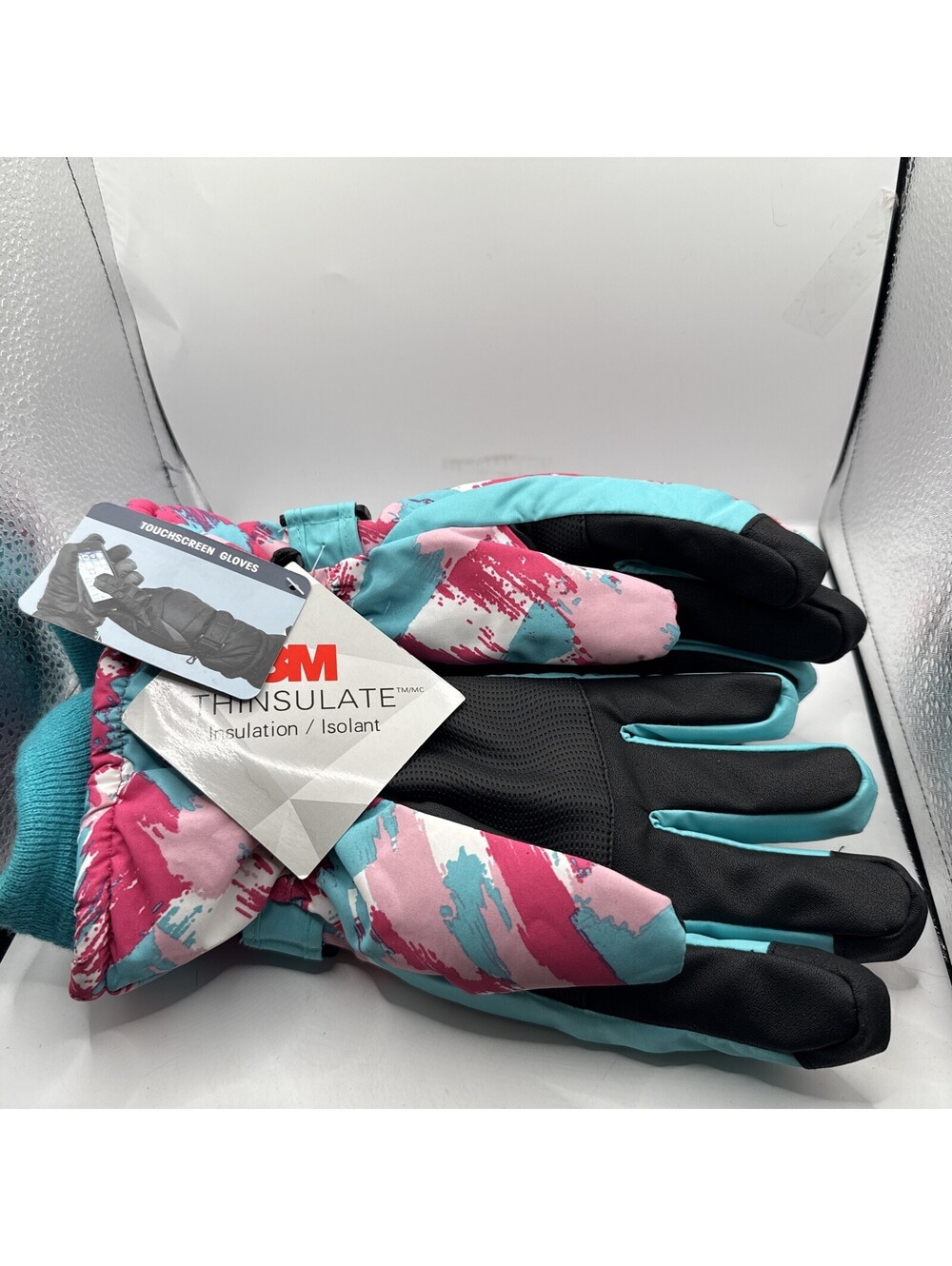 3M Thinsulate Ski Gloves Pastel Warm Waterproof Breathable Snow Girls M